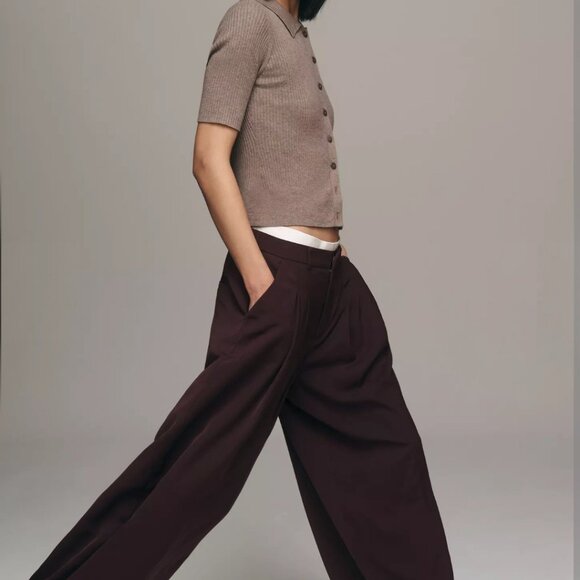 Nwot Maeve Avery Wide Leg Trouser L - Picture 4 of 4